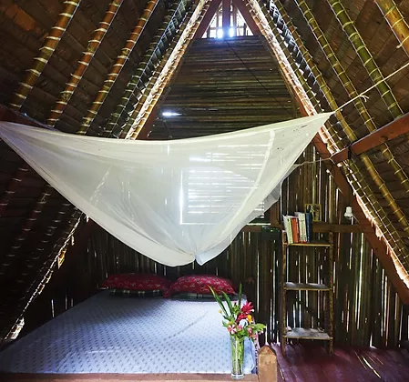 Intérieur du bungalow du gîte rural Akiba